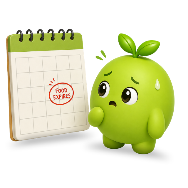 Zovi worried beside an expiration calendar